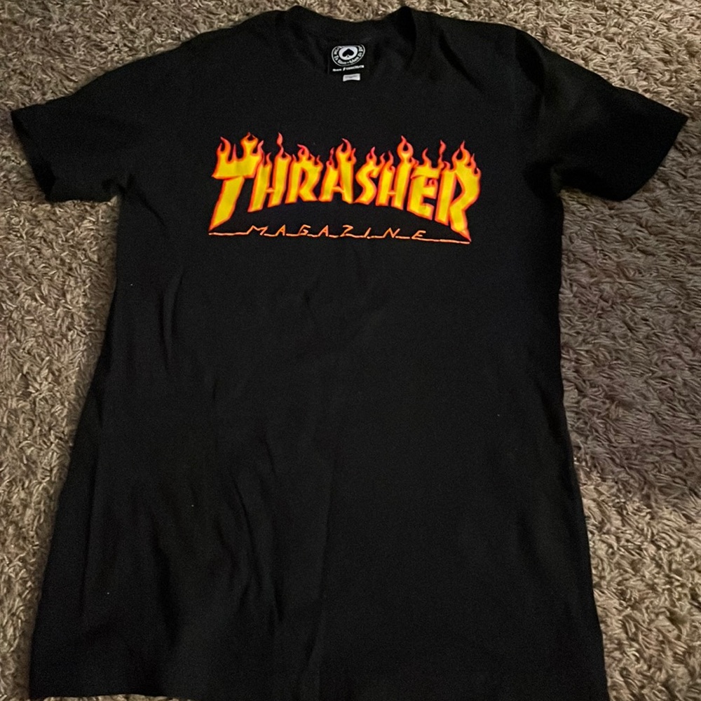 Thrasher T-Shirt, Size XS, Black